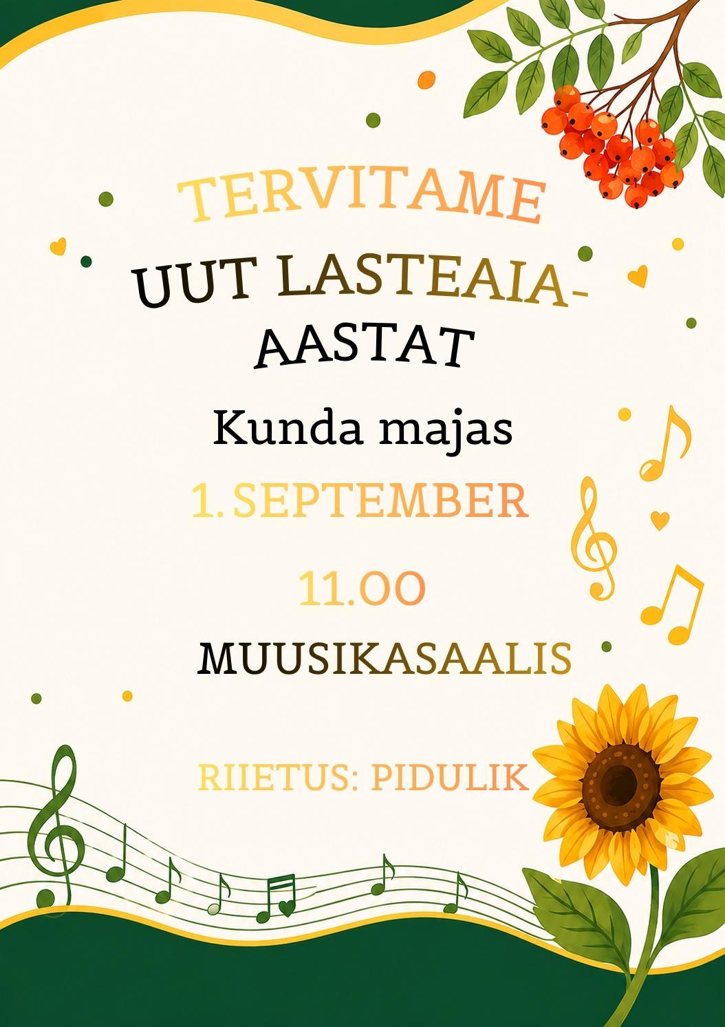 Tervitame uut lasteaia aastat